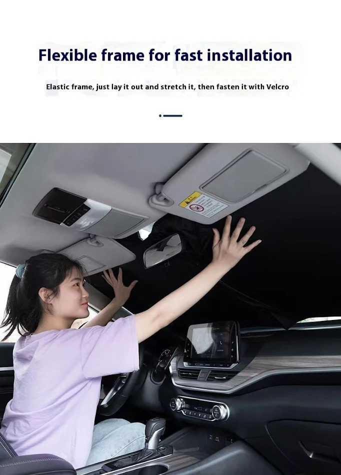 Bloc de Protection Thermique Argent Titane pour Voiture Protection UV & Solaire Réduit la Chaleur et Protège du Soleil
