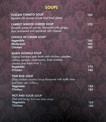 Surya Hotel - Deccan Rendezvous menu 