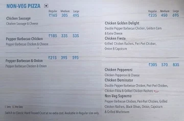 Domino's Pizza menu 