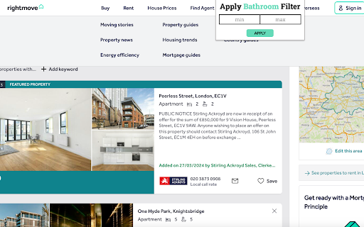 RightMove Filters