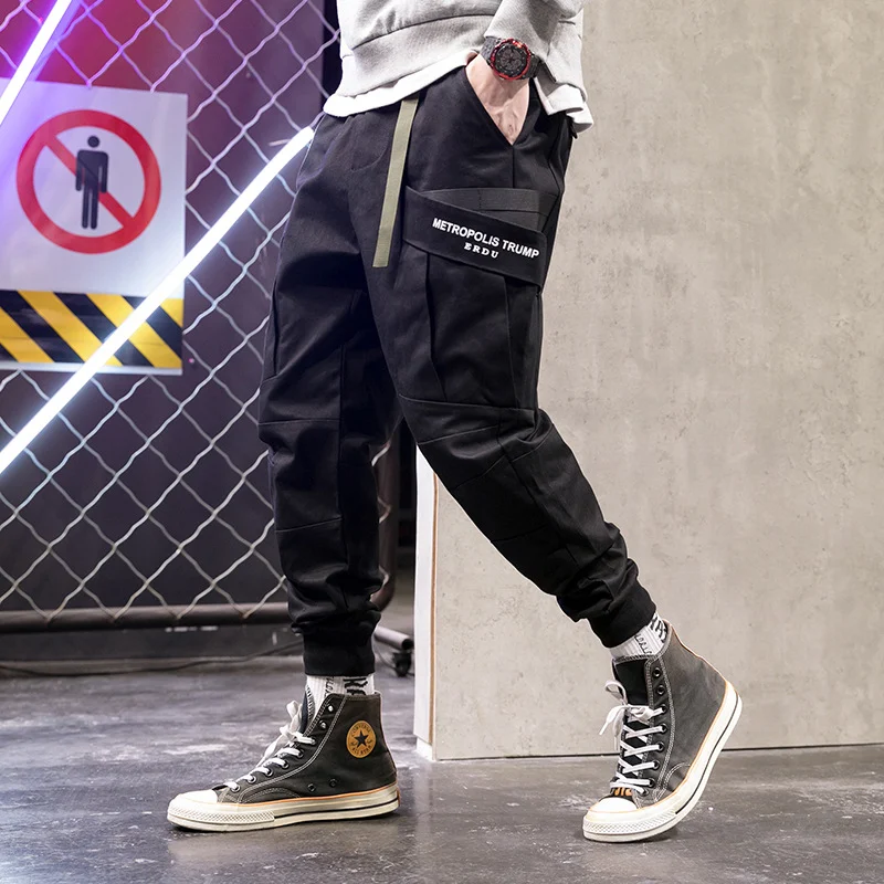 Salopette homme automne style Harajuku japonais, ample et originale, pantalon décontracté pour un confort et un style uniques