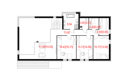 House 20 - Rzut poddasza