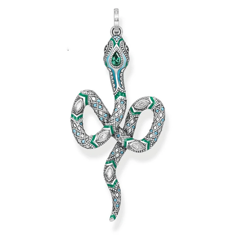 Title 1, Turquoise Snake Pendant Trendy Zodiac, a stylis...