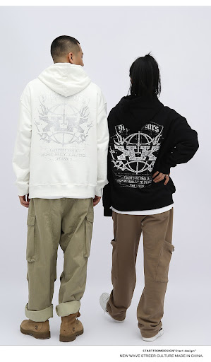 Title 7, Stylish Heavy Loose Hooded Sweater Mens Loose....