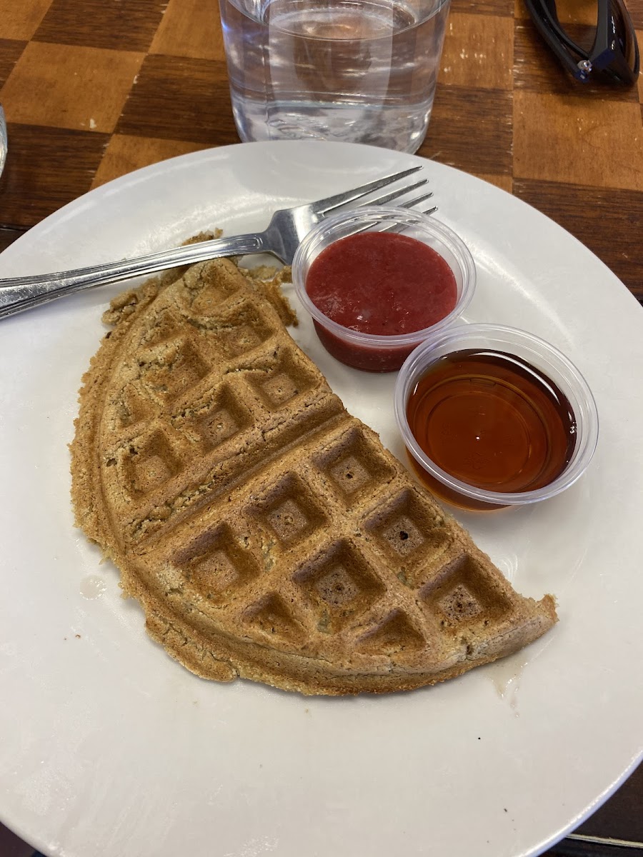 Waffle - Strawberry Compote and Maple Syrup