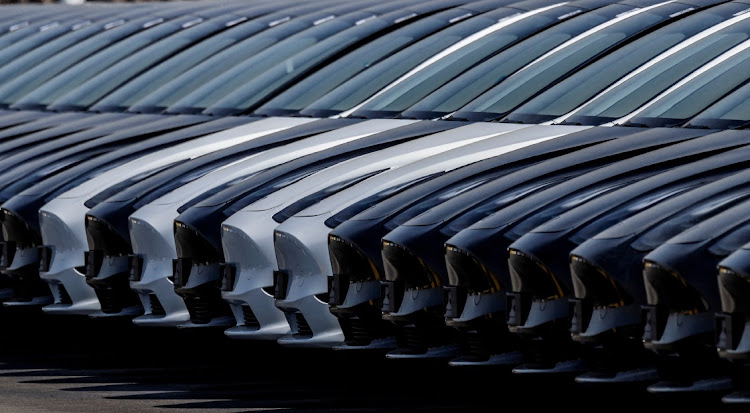 Tesla cars are seen parked at ta Tesla gigafactory for electric cars in Gruenheide, Germany. File photo: HANNIBAL HANSCHKE/REUTERS