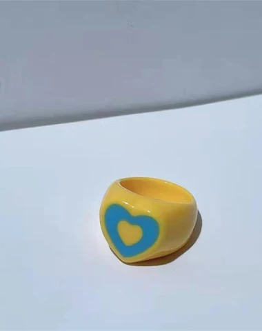 Liefde Hart Perzik Hars Ring voor m - 1