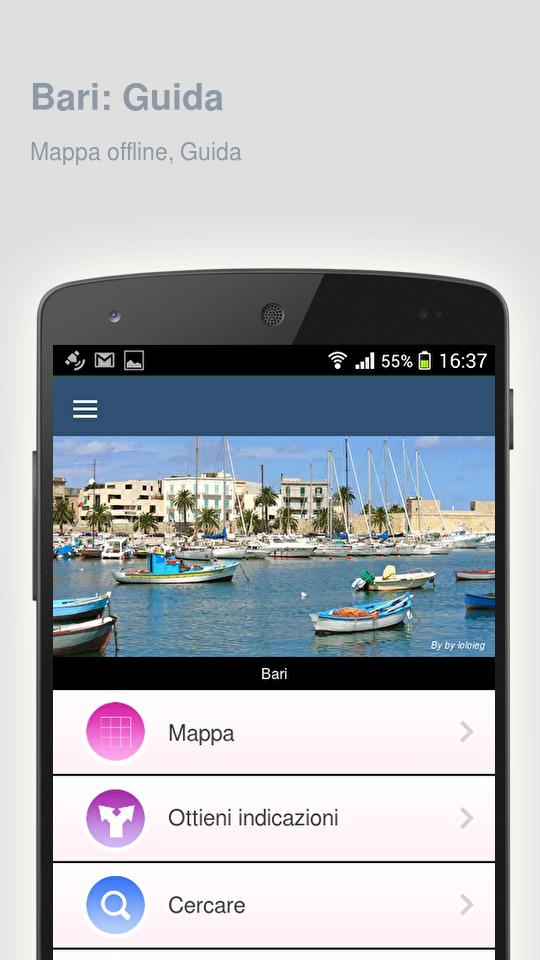 Android application Bari: Offline travel guide screenshort