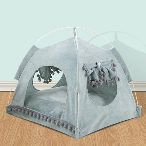 Cat Dog Litter Tent Kennel Foldable Universal Breathable Indoor Teepee Pet House Breathable Puppy Tent Bed Dog Supplies