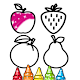 Download Fruit & vegetables Coloring Book For Kids Glitter For PC Windows and Mac