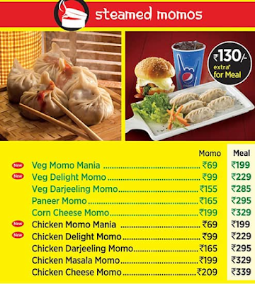 Wow! Momo menu 