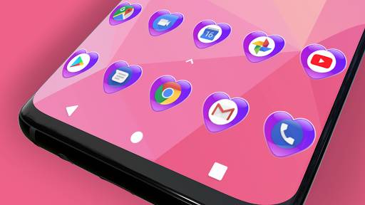 Crystal Heart - Lilac Icon Mask for Nova Launcher