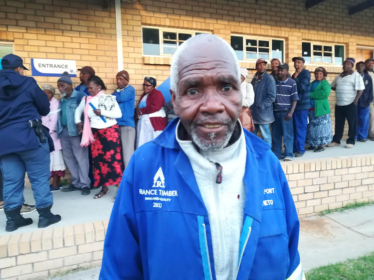 Zwelakhe Mafumbatana, 71, was the first resident to cast his vote in Stutterheim