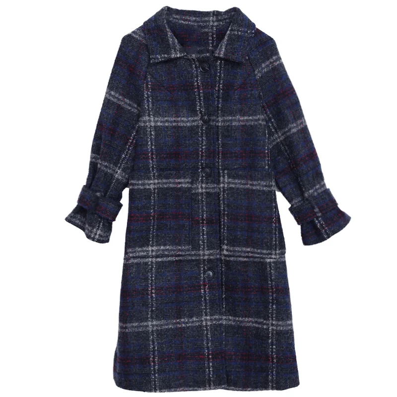 Nuovo cappotto donna taglie forti in lana imbottita di cotone, caldo e confortevole, perfetto per l'inverno.