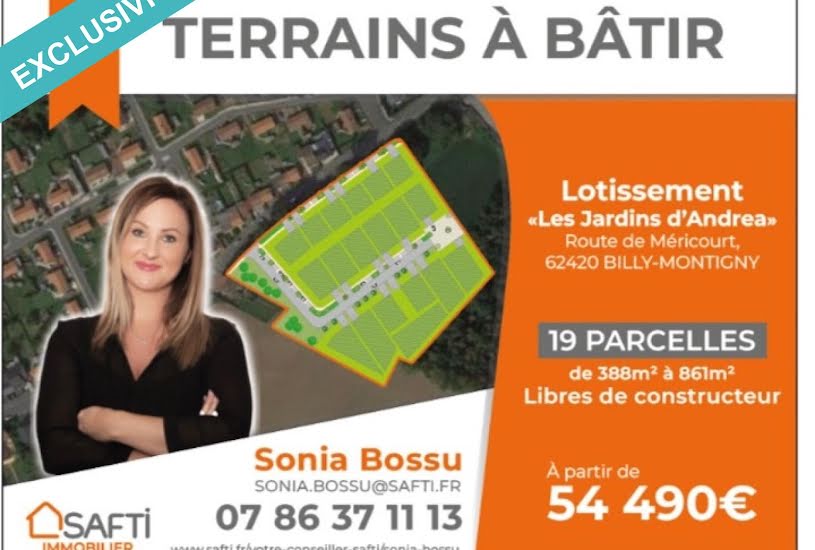  Vente Terrain à bâtir - 400m² à Billy-Montigny (62420) 