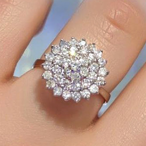 Title 7, European and American Alloy Full Diamond Geomet...