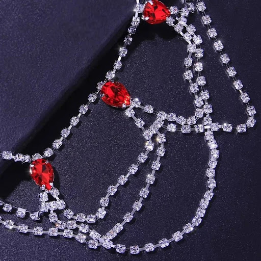 Title 5, European And American Jewelry Ruby Multi-layer ...