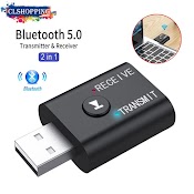 Đầu Thu Phát Âm Thanh Kết Nối Bluetooth 5.0 2 Trong 1 Cho Máy Tính/Tv/Tai Nghe Bluetooth Tiện Dụng