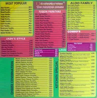 Ghanshayam The Paratha House menu 1