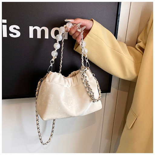 Title 4, Beaded Portable New Chinese Style Bucket Bag, a...