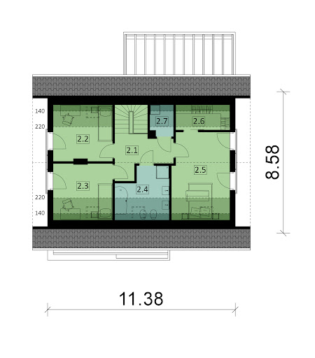 Ka39 Sz - Rzut poddasza