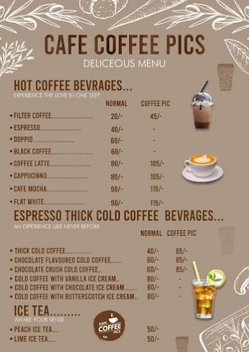 Cafe Coffee Pics menu 