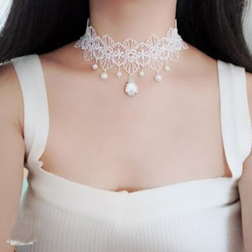 Title 3, Personalized Multi-layer Crystal Lace Necklace ...