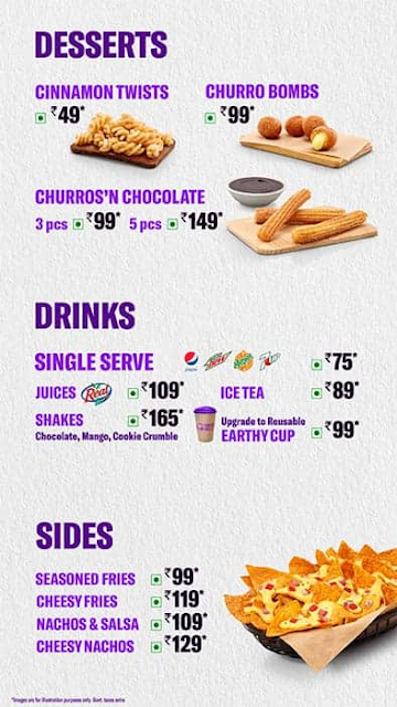 Taco Bell menu 