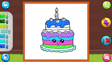 birthday cake coloring book Screenshot