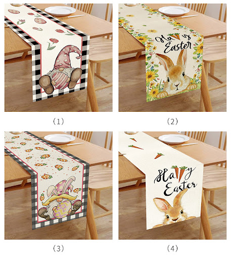Title 1, Linen Printed Table Runner Festival Household I...