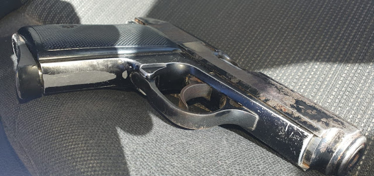 Police seized a 9mm Norinco pistol with ammunition allegedly used in a hijacking on Saturday morning.