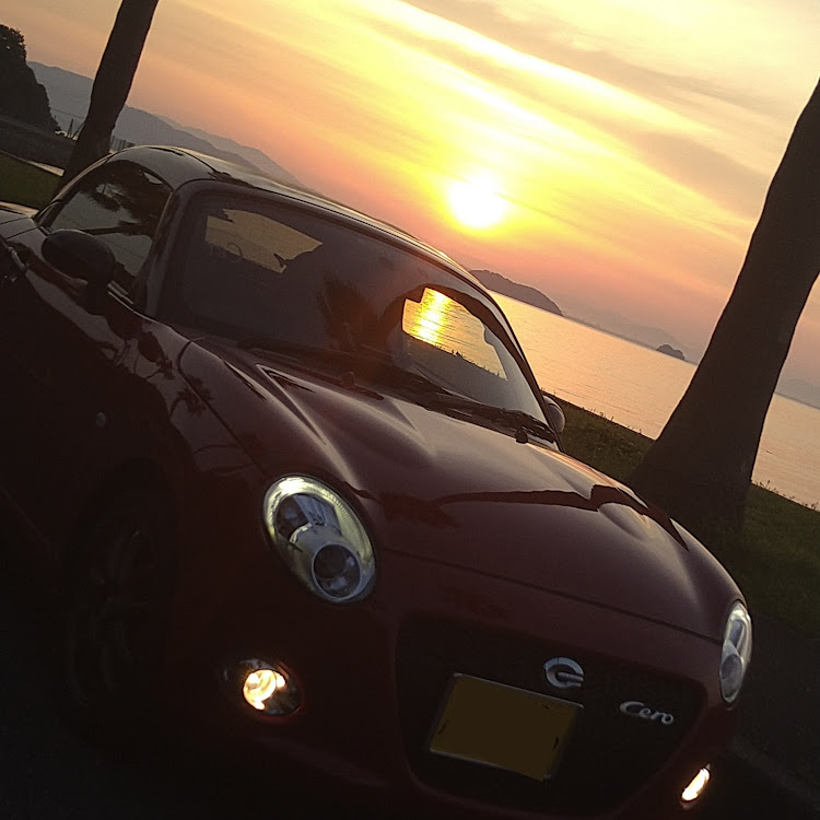 コペンのガマフォルニア・早朝撮影・日の出と愛車・洗車に関するカスタム事例の投稿画像2枚目