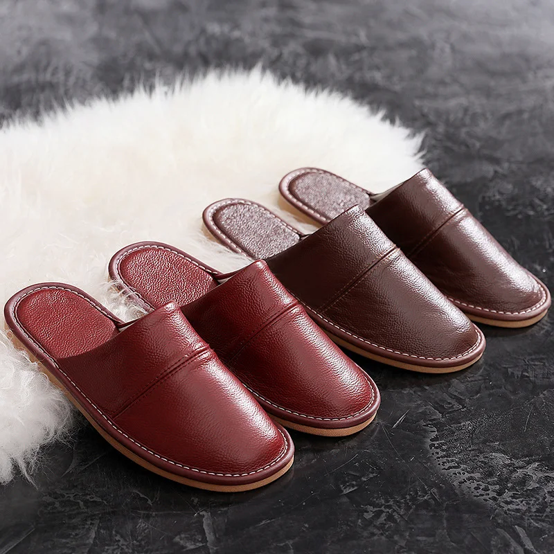 Light Luxury High-grade Baotou Leather Slippers Women Spring And Autumn Non-slip Mute, enjoy comfort and style indoors a
