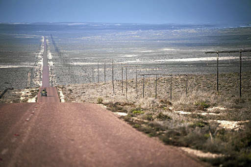 The remote coastal tarmac strip between Koingnaas and Alexander Bay.