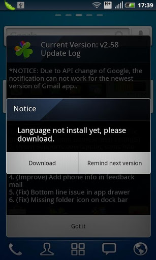 Screenshot GO LauncherEX Vietnamese langu