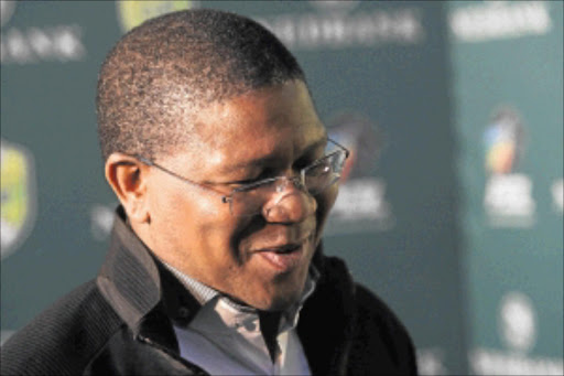 LET GAMES BEGIN: Minister Fikile Mbalula at the draw last night.