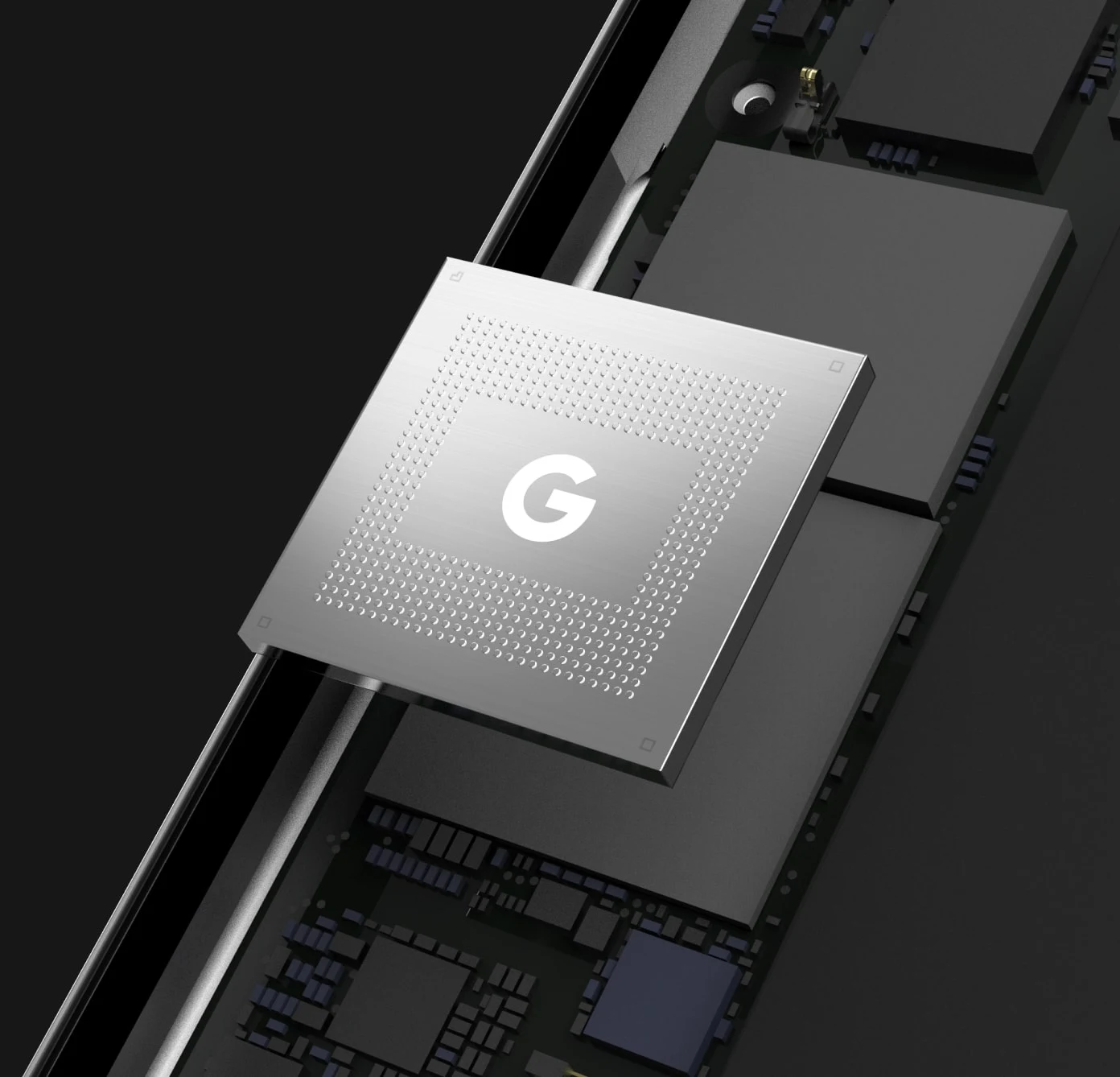 Sleek Google Tensor hardware chip