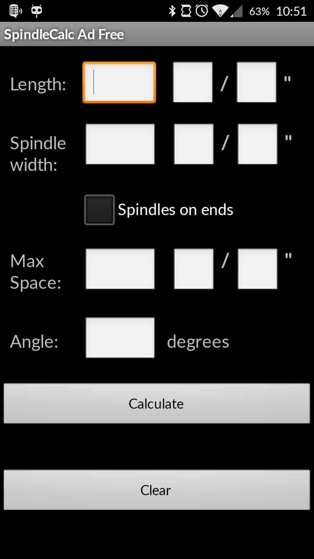 Android application SpindleCalc Ad Free screenshort