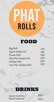 Phat Rolls By Fooze menu 1