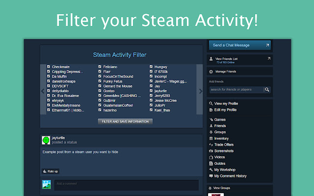 Steam Activity Filter chrome extension