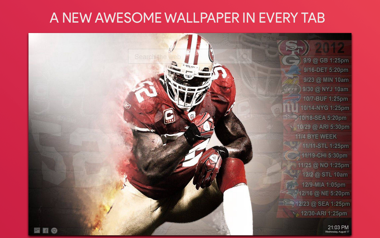 Football Wallpaper HD Custom New Tab Preview image 7