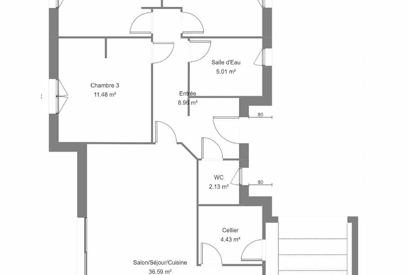  Vente Terrain + Maison - Terrain : 500m² - Maison : 85m² à Abzac (33230) 