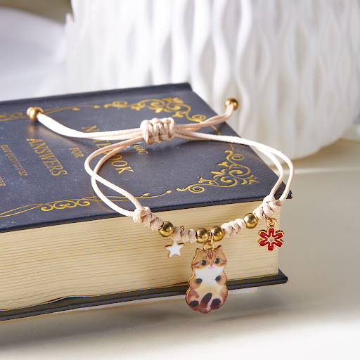 Title 8, Cat Bracelet Womens Cute Fashion Pendant Woven...