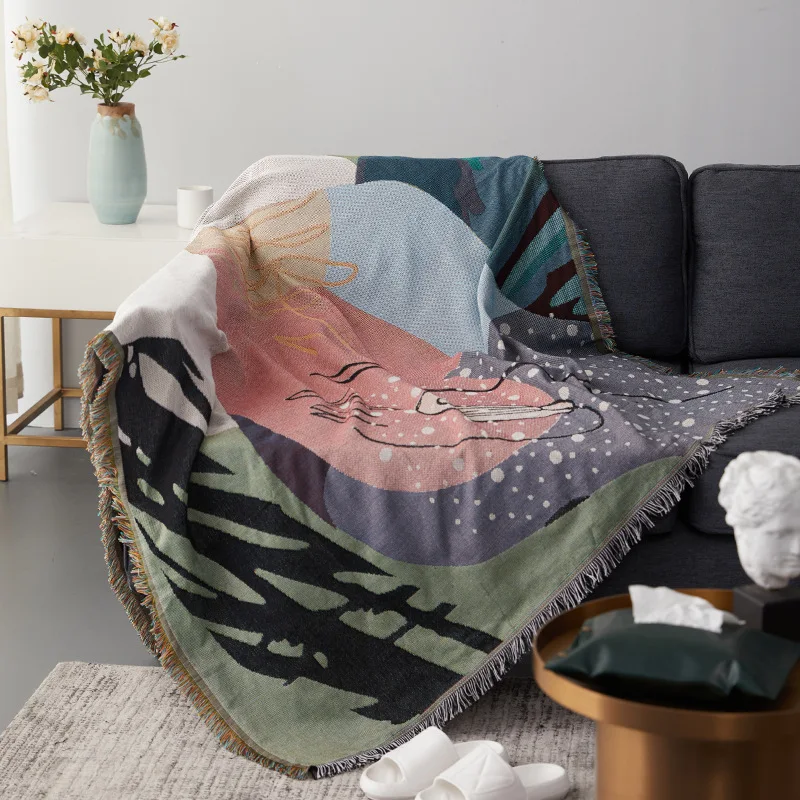 Couverture de canapé polyvalente housse de coussin serviette paresseuse anti-poussière Protégez votre canapé et simplifiez votre décoration