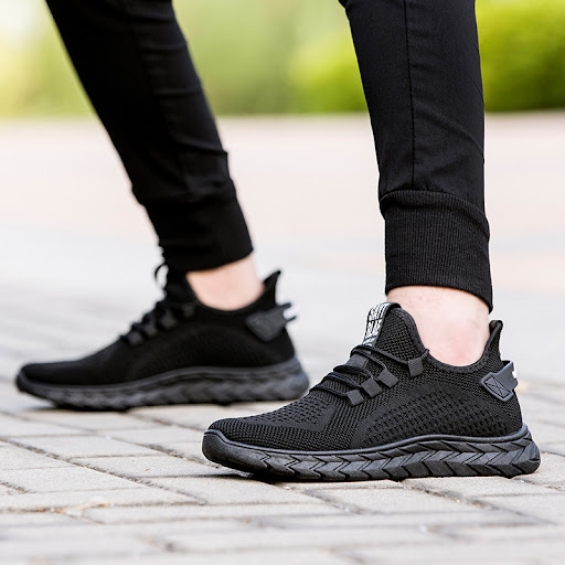 Title 5, Breathable Flying Knit Mens Shoes Lightweight ...