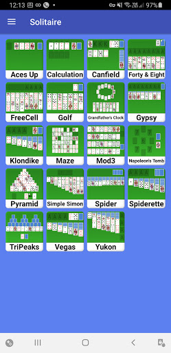 Screenshot Solitaire Card Game