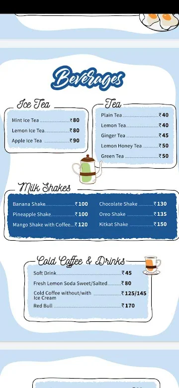 The Santorini Cafe menu 