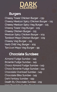 Dark Creamery menu 1