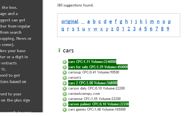 Ubersuggest CPC & Search Volume Enhancer Preview image 0