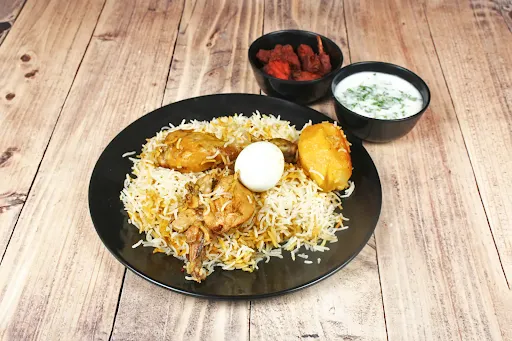 Kolkata Chicken Biryani With Chicekn 65